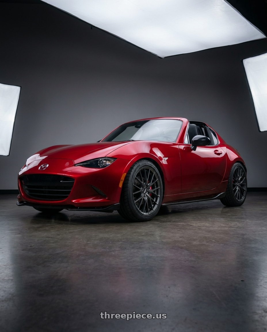 2025 Mazda MX5 RF with Enkei RCT5 5x114.3 18x9.5+38 Dark Silver wheels