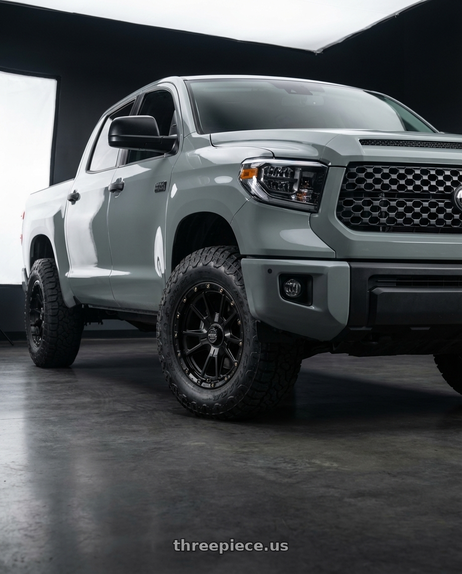 2018 Toyota Tundra with KMC KM100 SYNC 5X150 20X9 +18 SATIN BLACK wheels