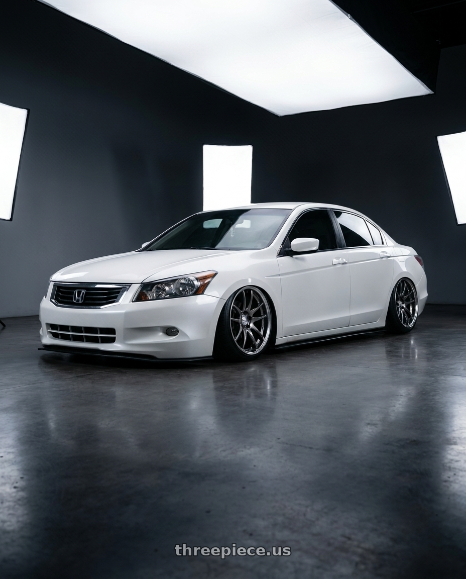 2008 Honda Accord Ex-L White with Work Emotion CR2P wheels