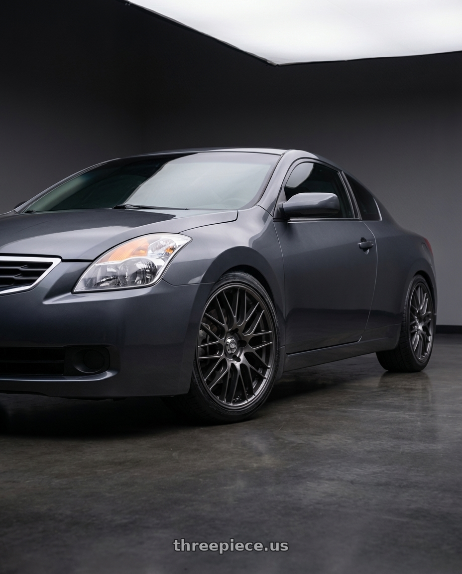 2009 nissan altima with Enkei EKM3 5x120 18x8+32 Gun Metal wheels
