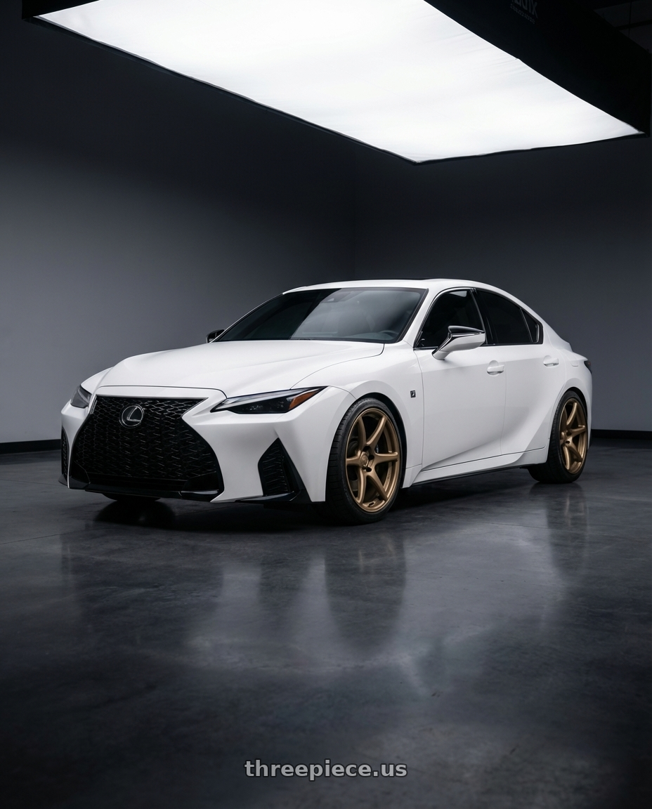 2024 Lexus IS 350 with Kansei K11B Tandem 5x114.3 19x10.5 22 Bronze wheels