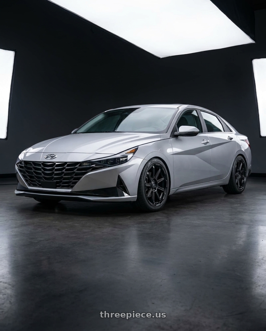 2021 Hyundai Elantra Limited with Enkei Adventurer 5x114.3 18x8+35 Matte Black wheels