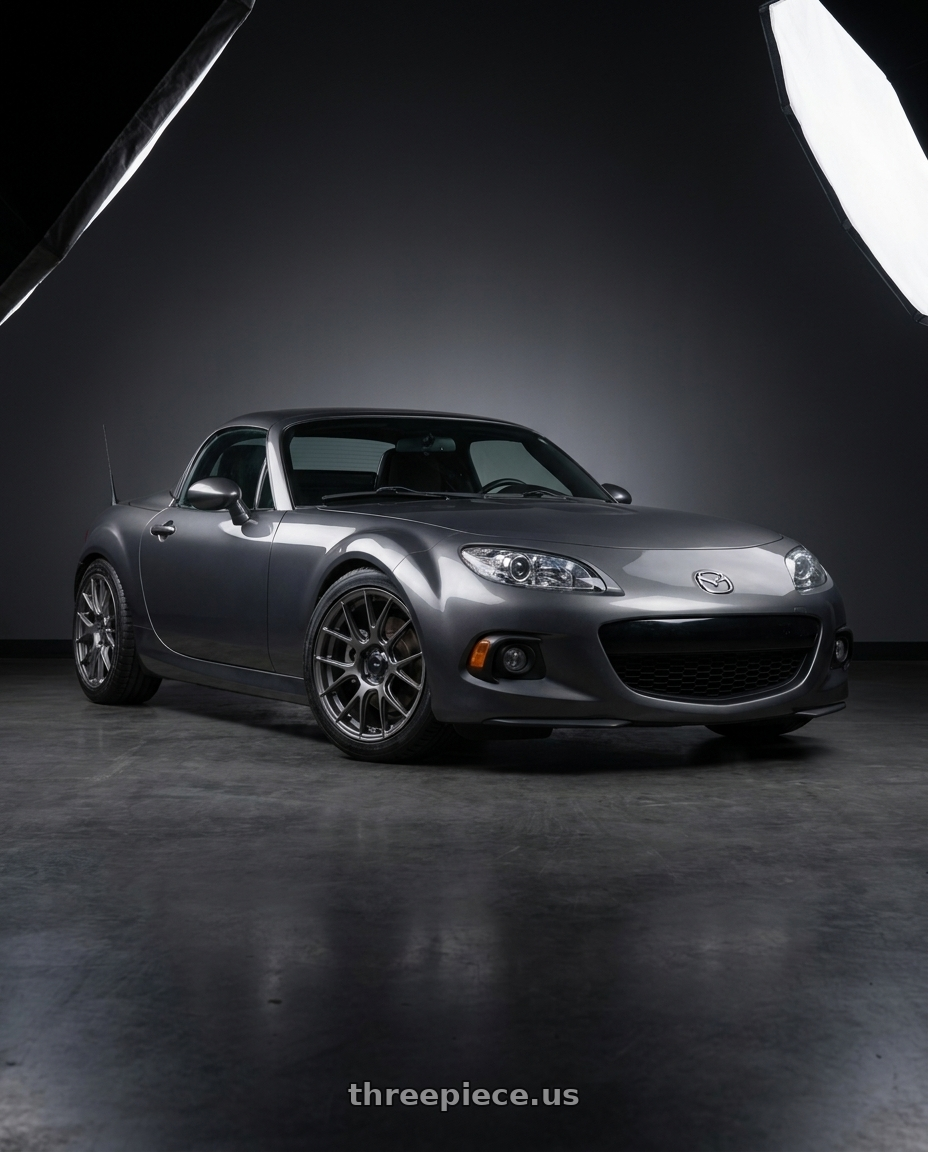 2014 Mazda Miata with Konig Ampliform 5x114.3 17x8+40 Dark Metallic Graphite wheels