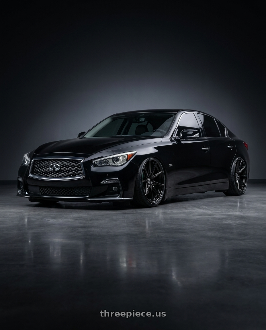 2021 Infiniti q50 sensory all with Brada Wheels CX2 5x112 19x10 +30 Gloss Black wheels