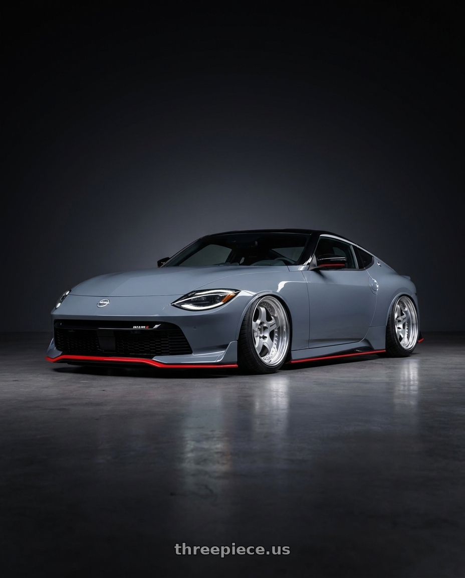 2026 Nissan Z Nismo with Work Meister S1 3P 5x114.3 19x10+10 O Disk Silver wheels