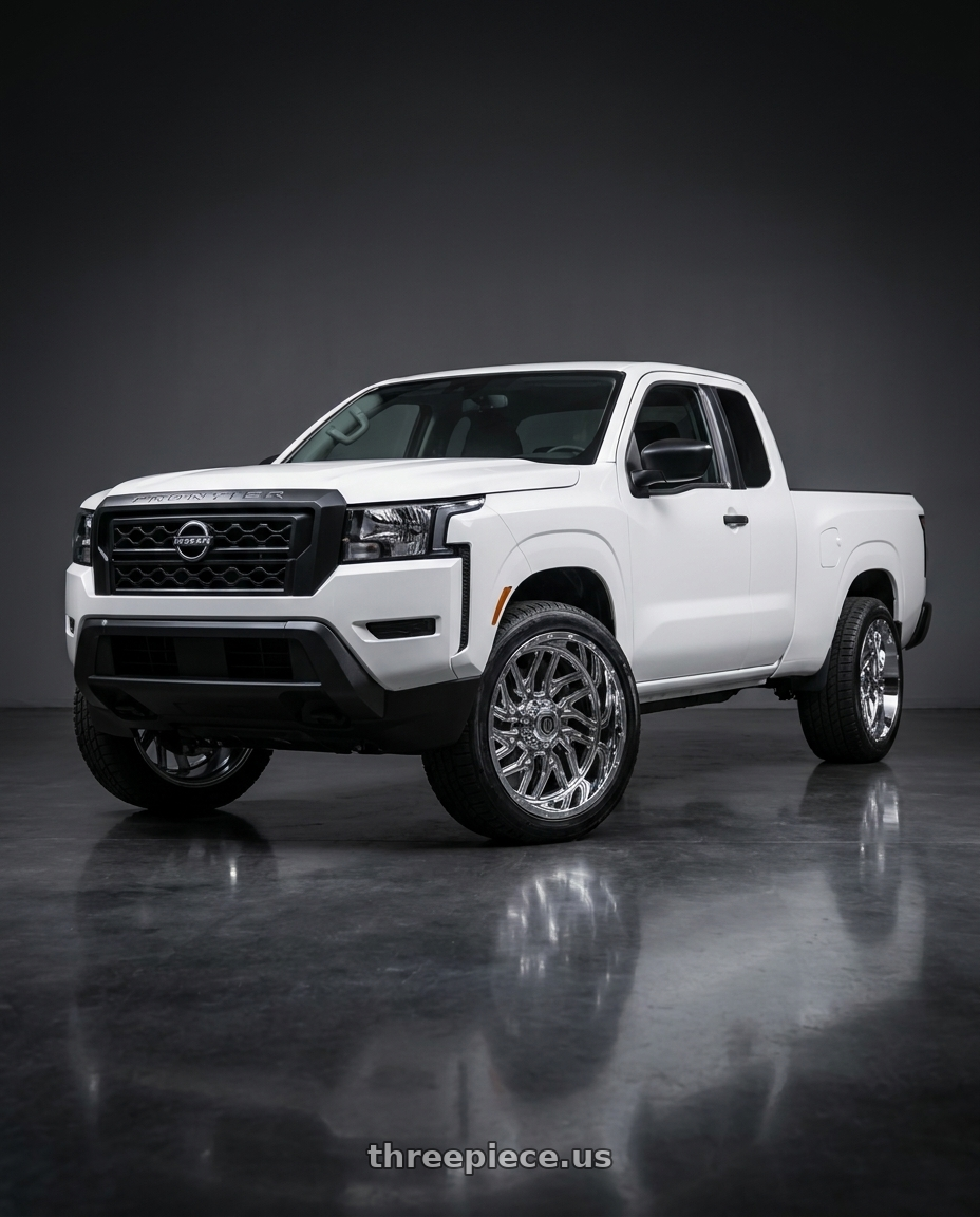 2025 nissan frontier king cab with TIS 544C 6X135/6x139.7 20x9 +01 Chrome Plated wheels