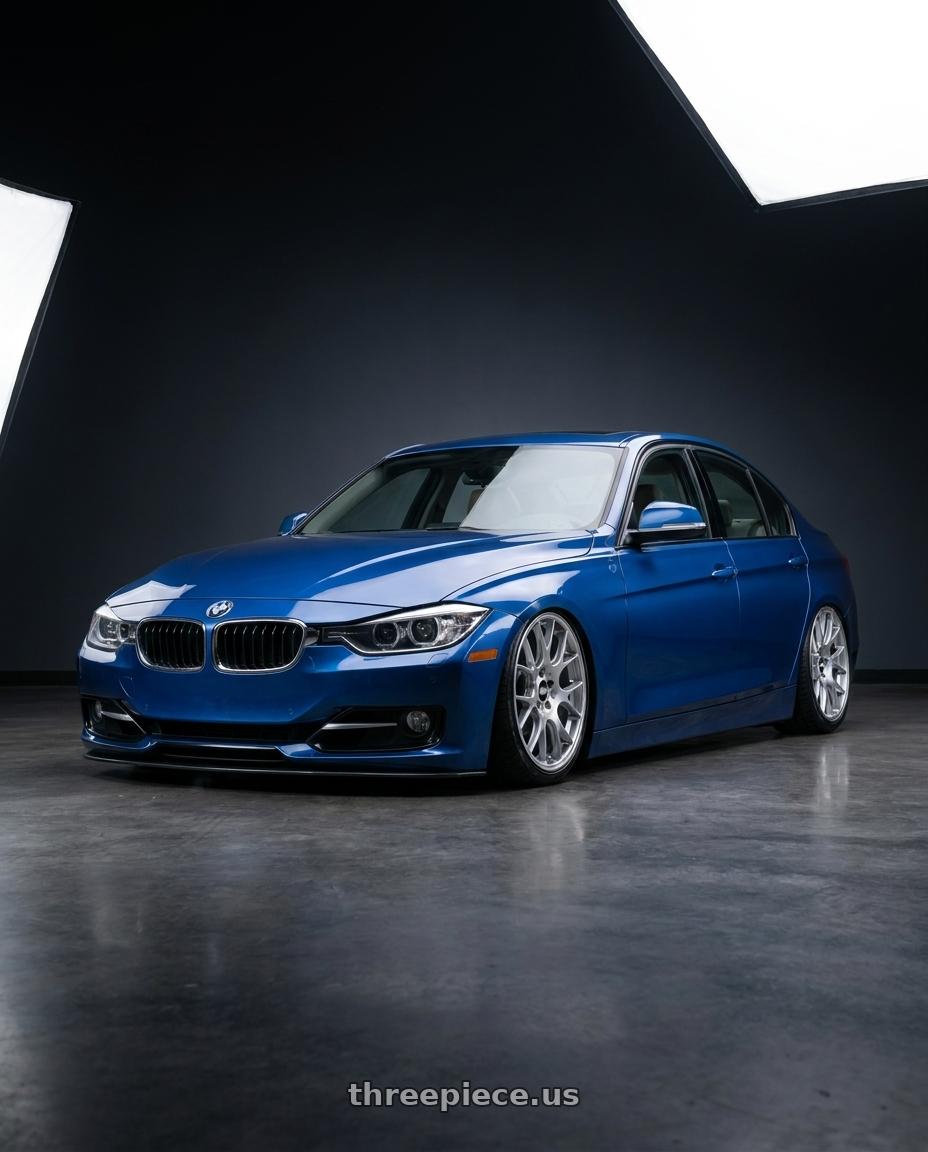 2013 F30 328i with BBS CH-R 5x130 19x8.5 +51 Brilliant Silver Polished Rim Protector wheels