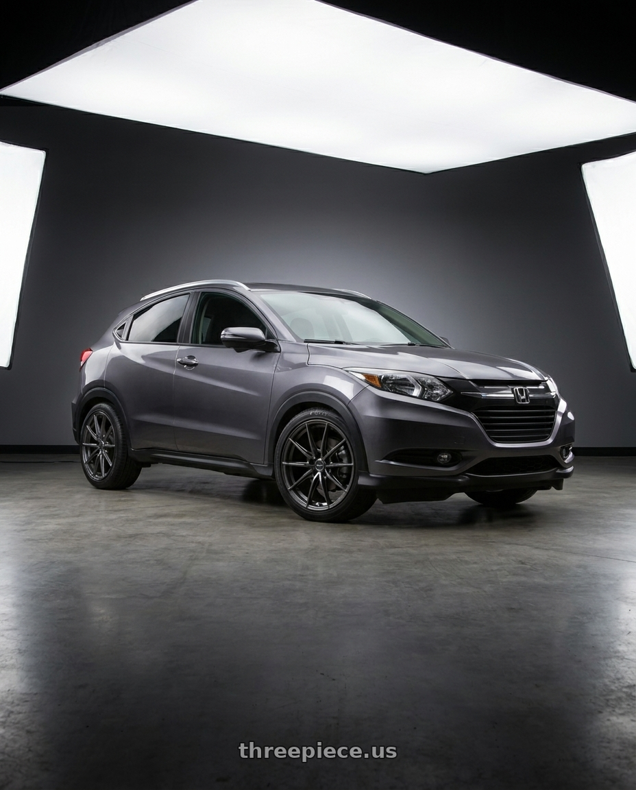 2017 Honda Hrv with Enkei DRACO 5x120 18x8.0+35 Anthracite wheels