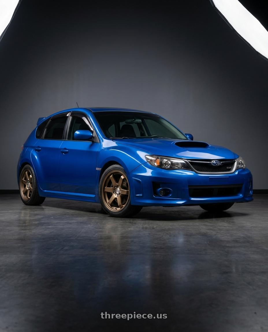 2011 Subaru wrx with Axe ZX6 5x100 18X8.5+40 BRONZE wheels