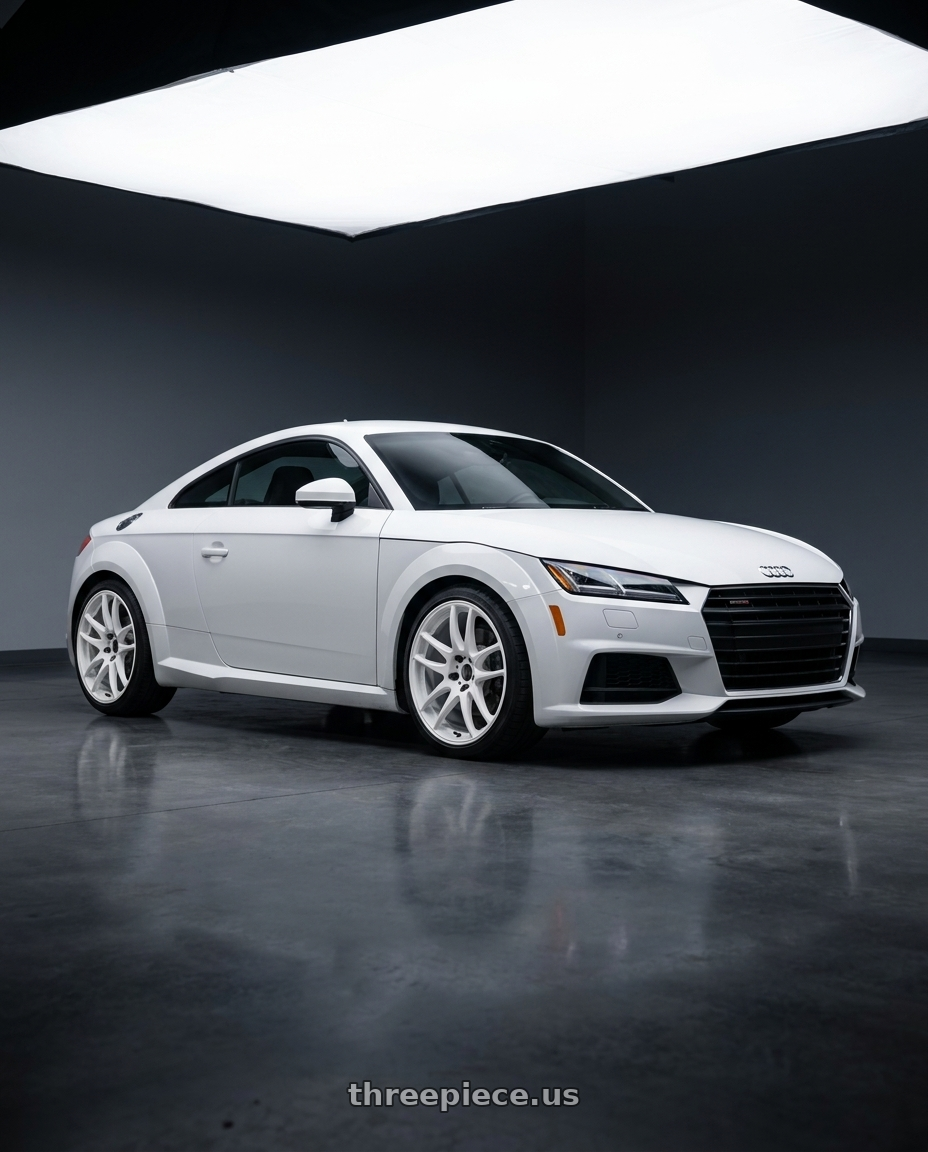 2017 Audi TT with Work Emotion Cr Kiwami 5x112 19x8.5 +42 White wheels