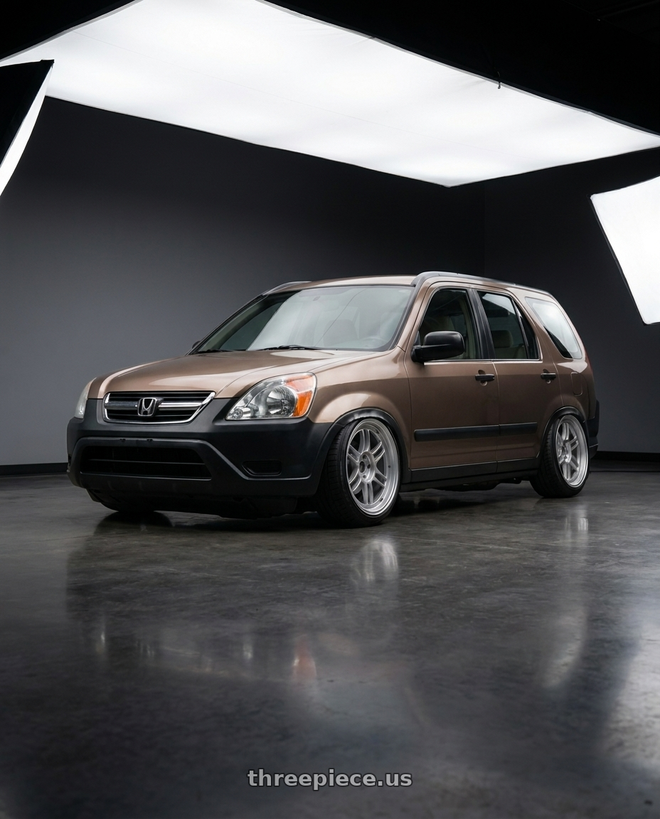 2002 Honda crv lx mojave brown metallic with Enkei RPF1 5x114.3 16x7+43 Silver wheels