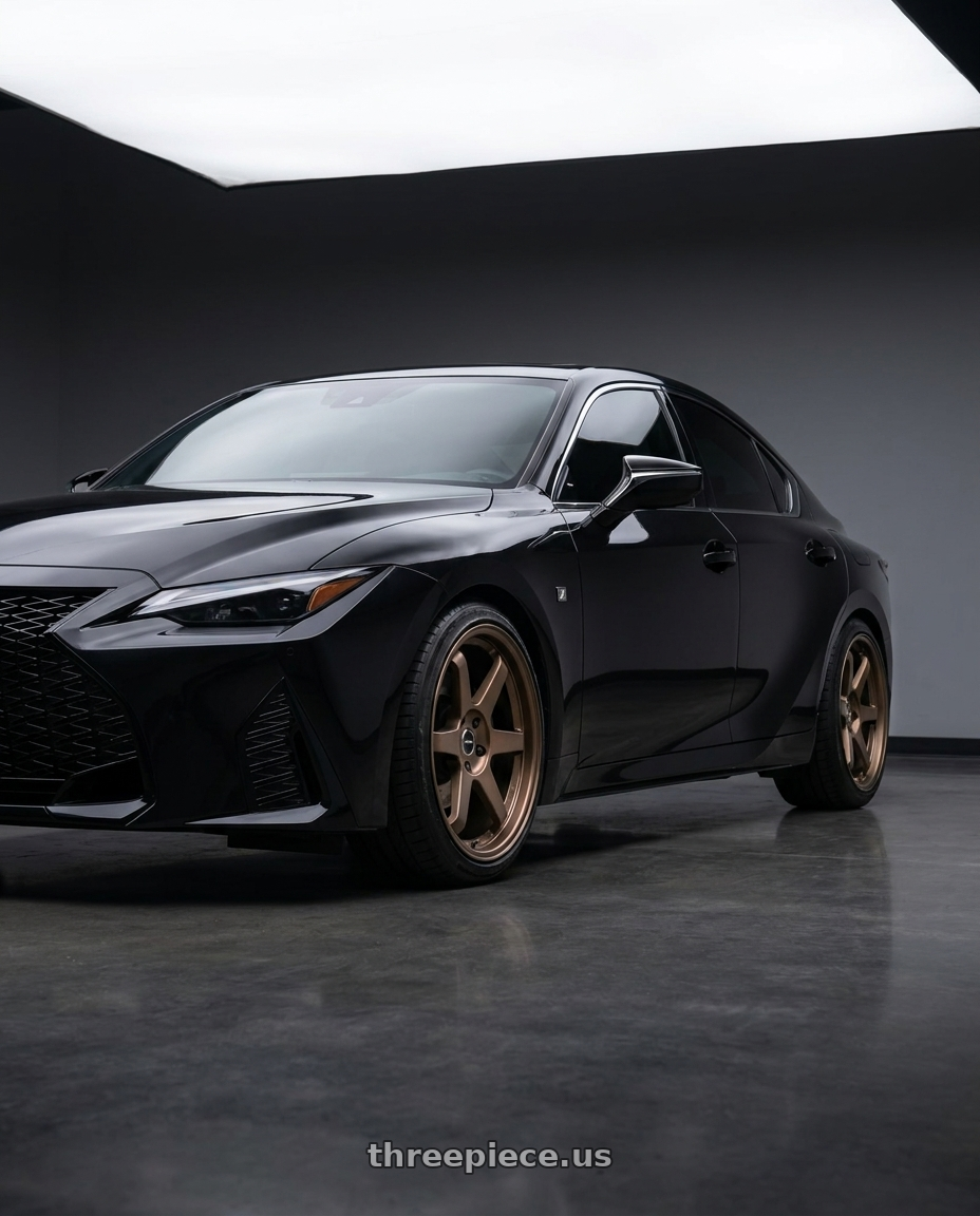 2025 Lexus is 350 f sport, caviar  with Vors TR37 5x114.3 19x8.5 +35 Bronze wheels