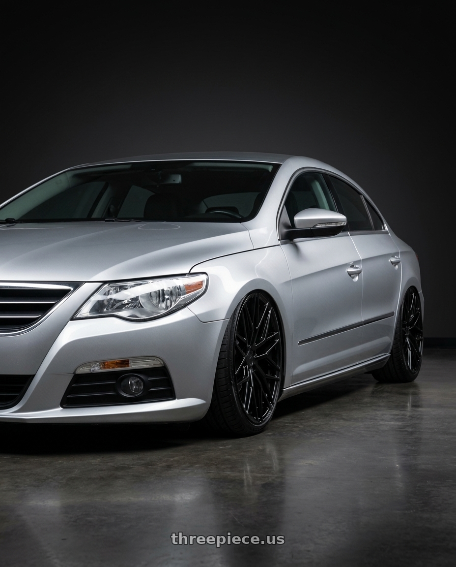 2015 Volkswagen CC with Avant Garde Wheels M520R 5X112 19x8.5 +35 Gloss Black wheels