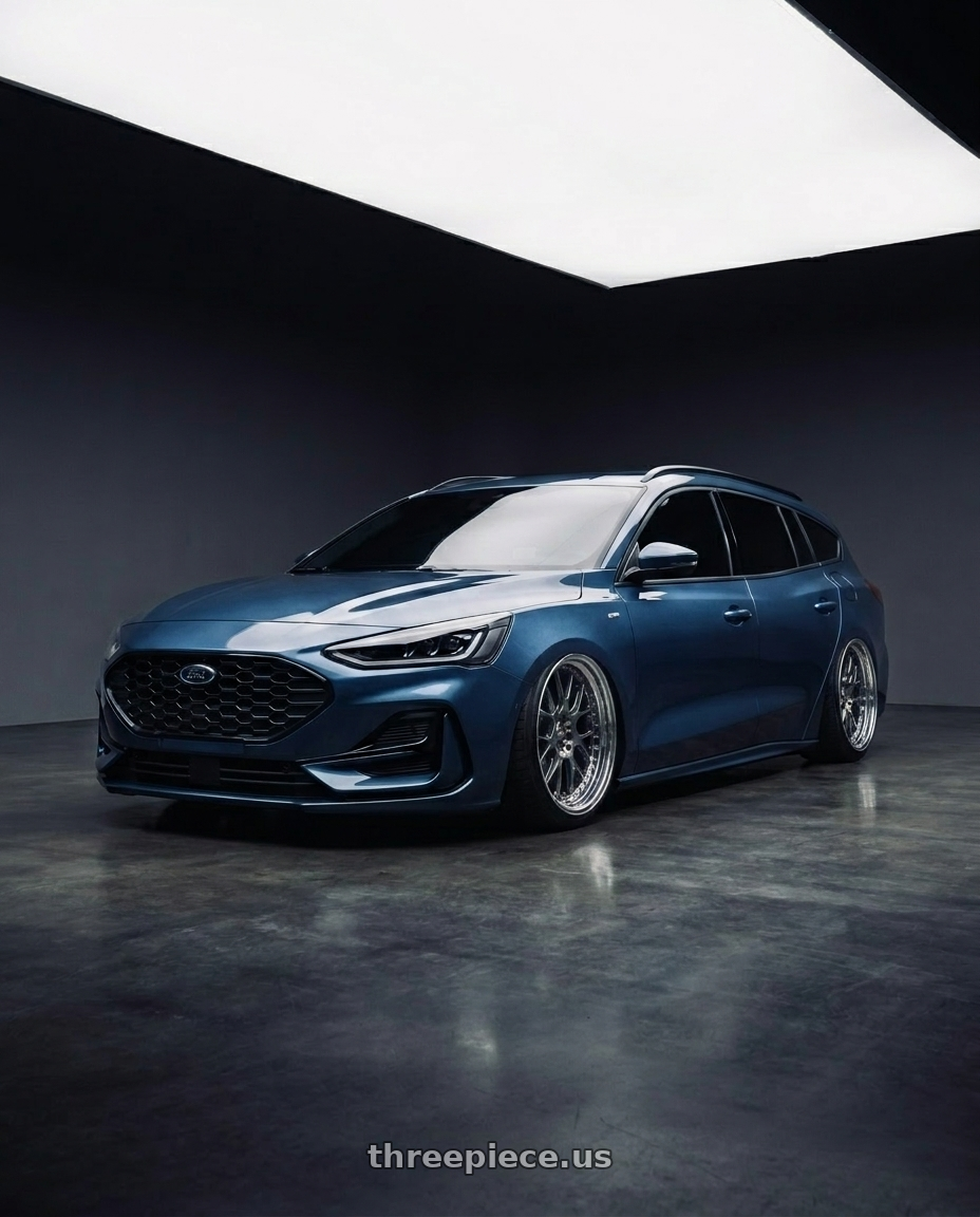 2023 focus wagon mk4.5 星燄藍 with Work Vs-Xv 5x100 18x7.5+34 A Disk Brilliant Silver Black wheels