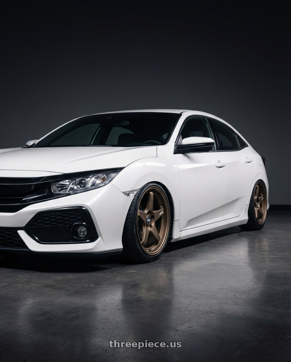 2019 Honda Civic with ESR Wheels APEX SERIES AP5 5x114.3 19x11 +22 Matte Bronze wheels