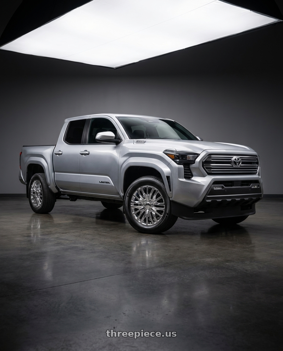 2024 Toyota Tacoma with Performance Replicas PR198 6X139.7 20X9 +24 CHROME wheels