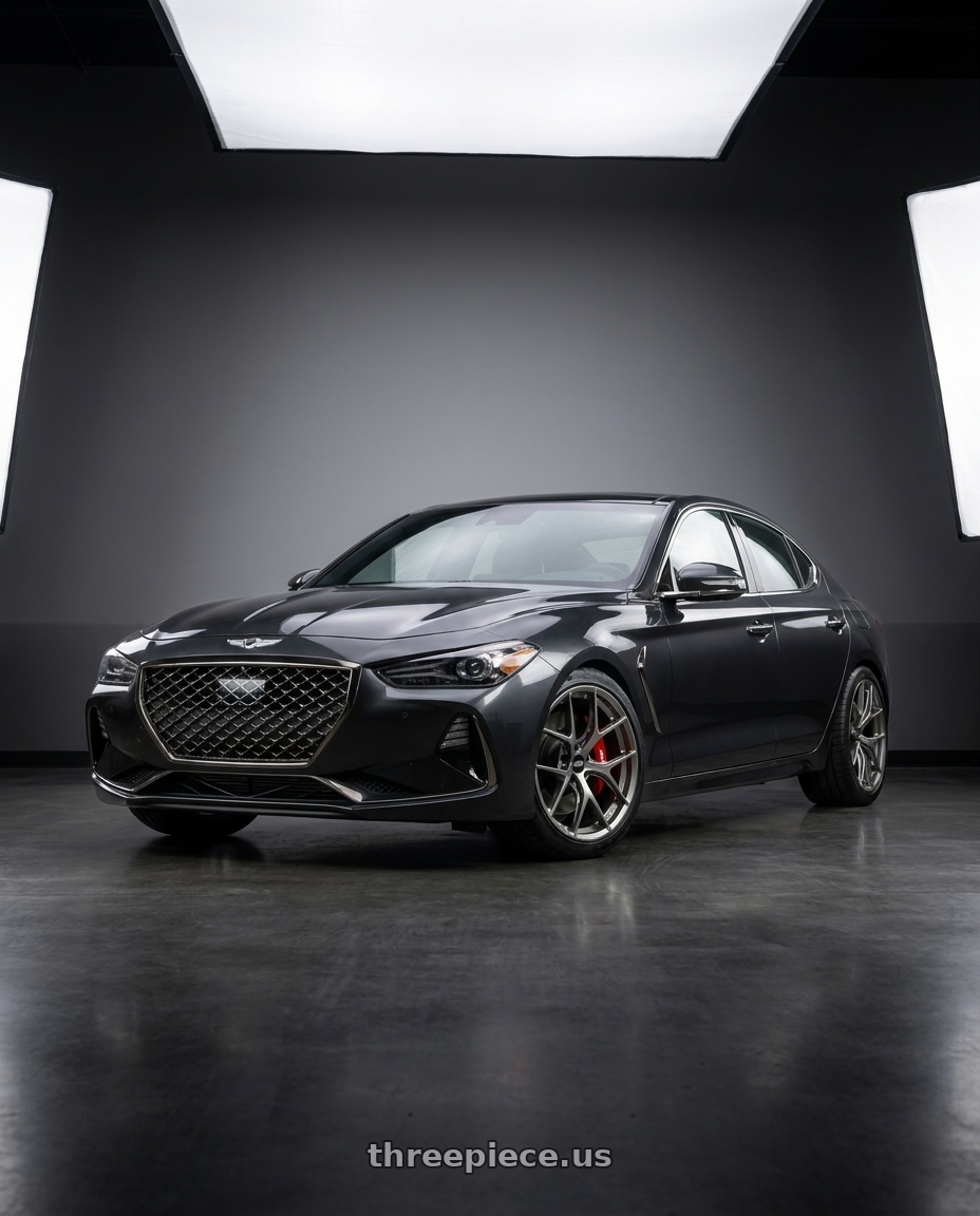 2019 genesis g70 with BBS FI-R Evo 5x112 19x9.5+15 Platinum Silver wheels