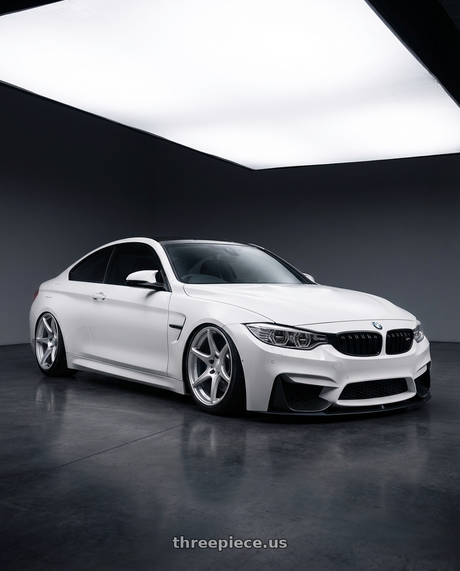 2018 BMW M4 F82 with Kansei K11S Tandem 5X120 19x10.5 22 Hyper Silver wheels