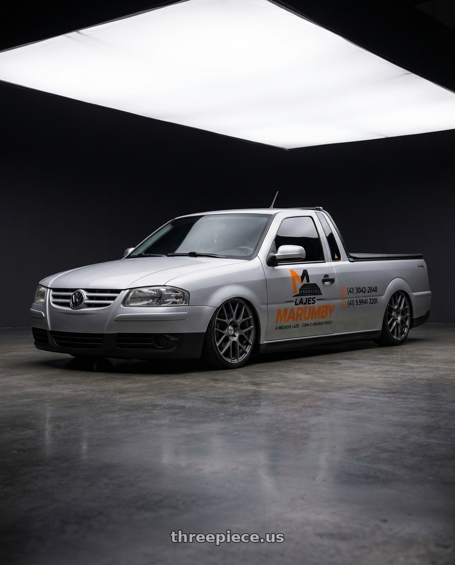 2008 Volkswagen saveiro adesivado with TSW NURBURGRING 5X114.3 17X7.5 +45 MATTE GUNMETAL wheels