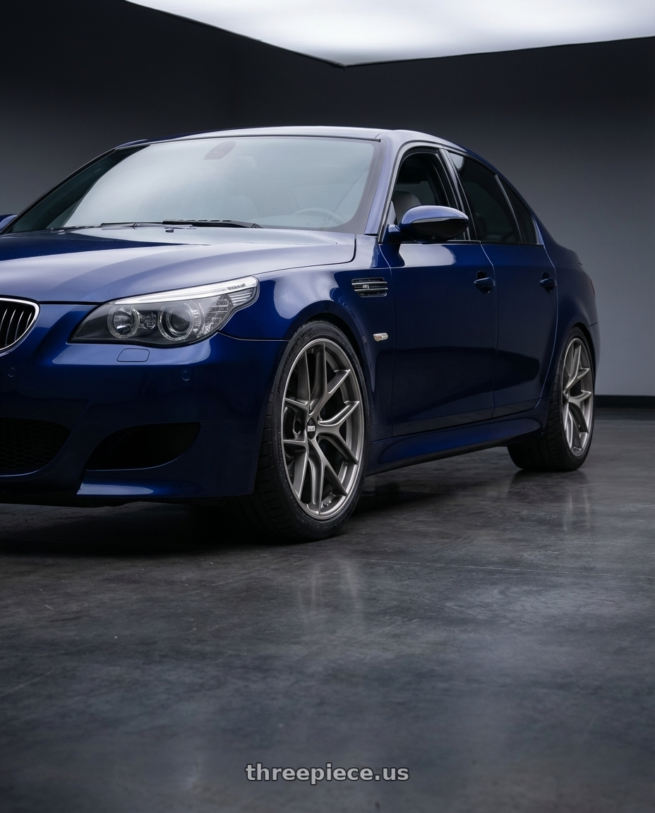 2010 BMW M5 E60 with BBS CC-R 5x120 19x9.0+26 Satin Platinum wheels