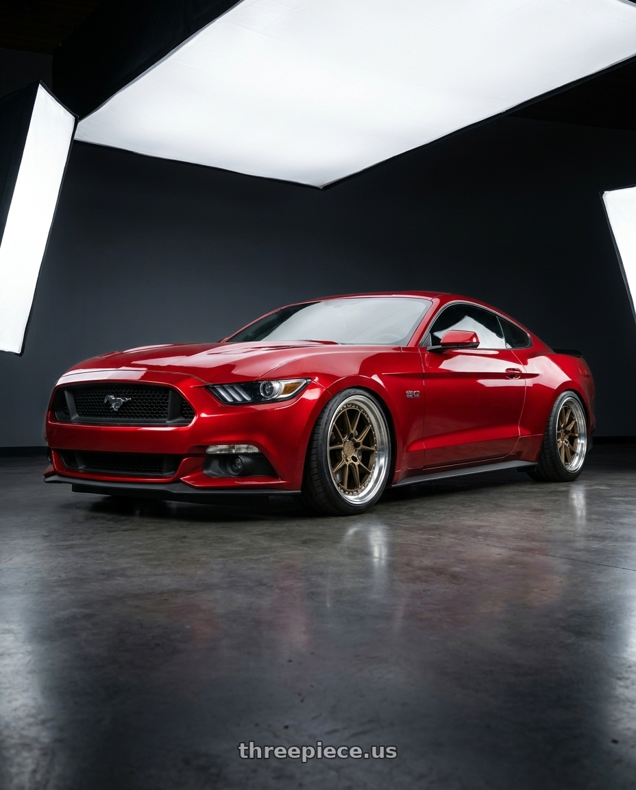 2015 ford mustang gt with Aodhan DS08 5X114.3 19x9.5+30 Bronze w/Machined Lip wheels