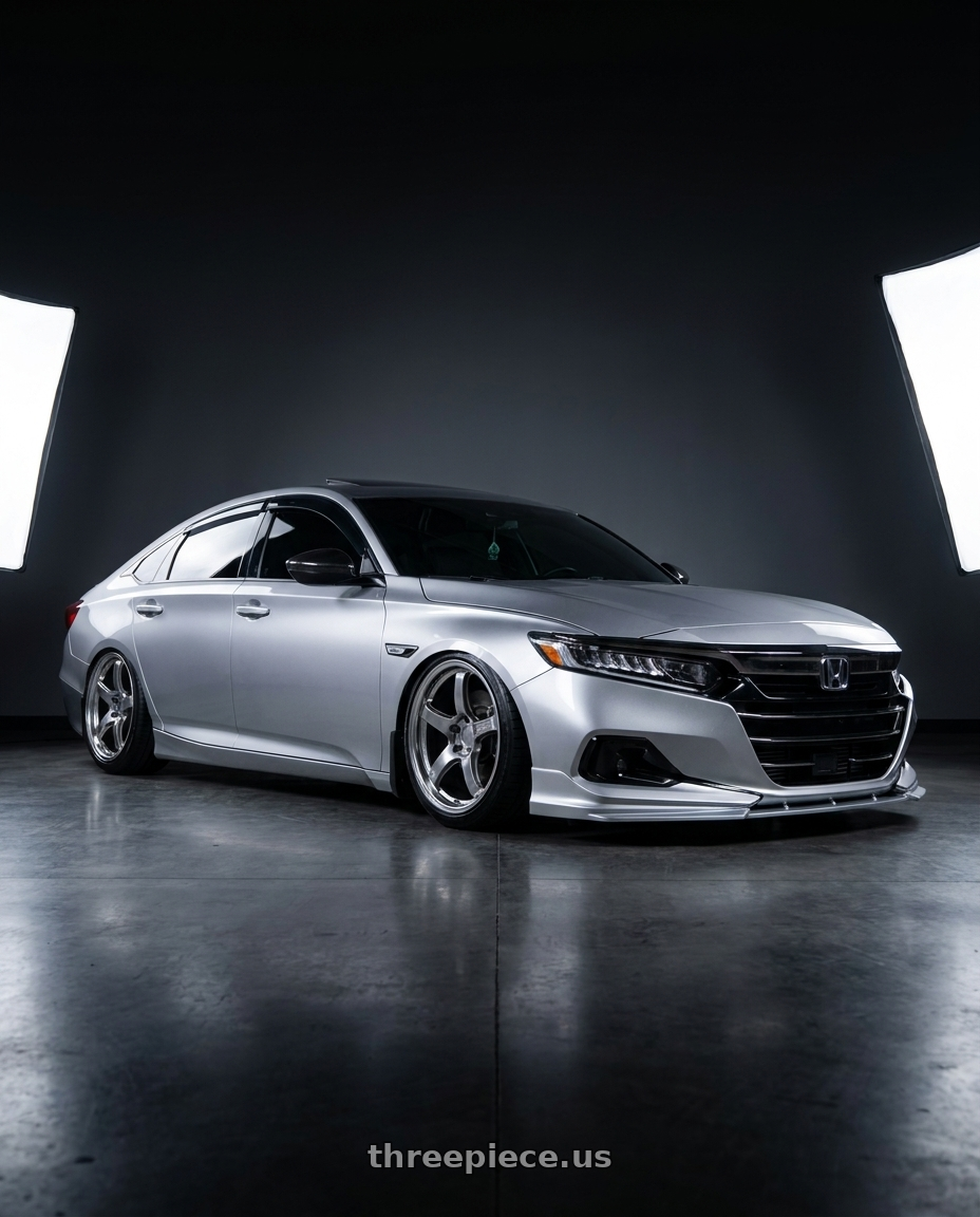 2021 Honda Accord Sport with Gram Lights 57CR 5x114.3 19x9.5 +25 GRACE SILVER wheels