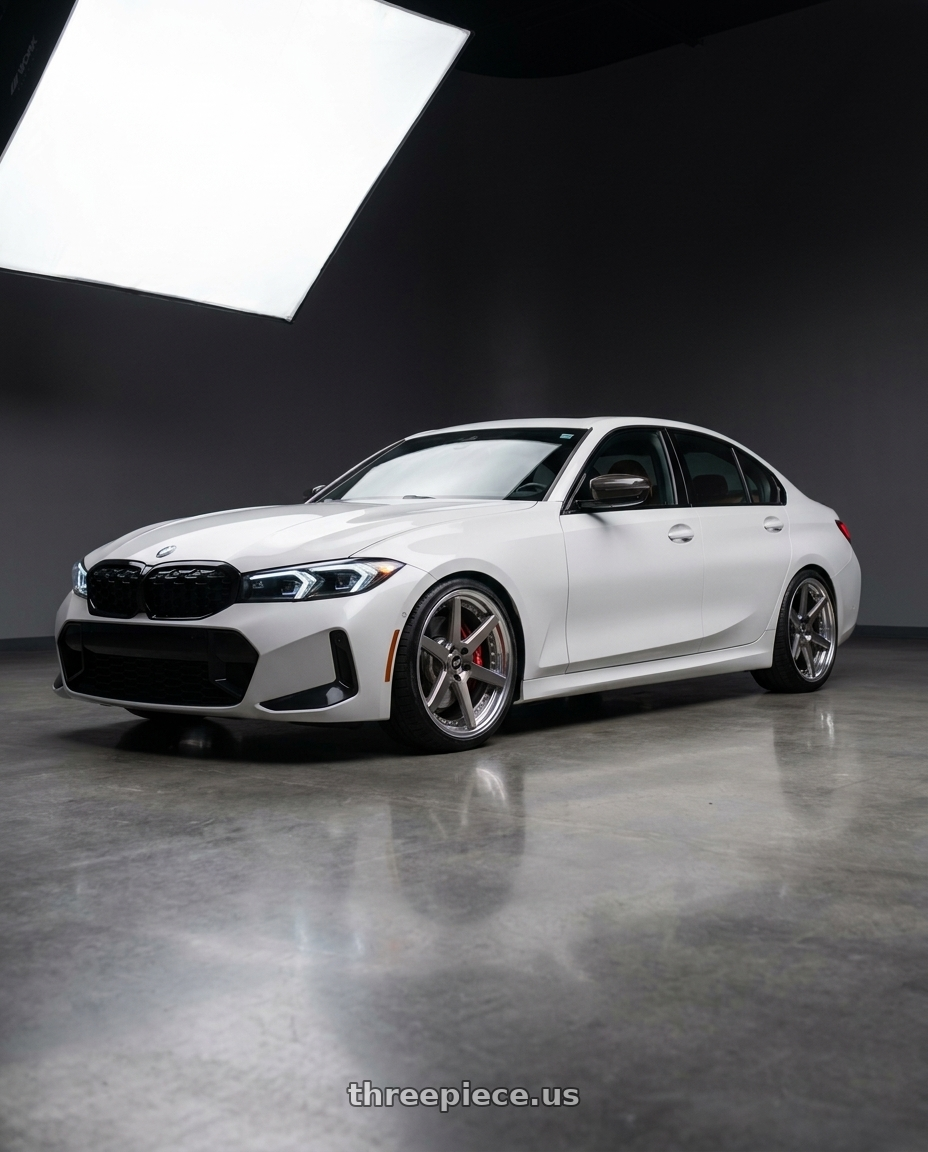 2025 BMW M340i xdrive with Work Zeast St1 5x112 20x8.5+30 R Disk Transparent Grey Polish wheels