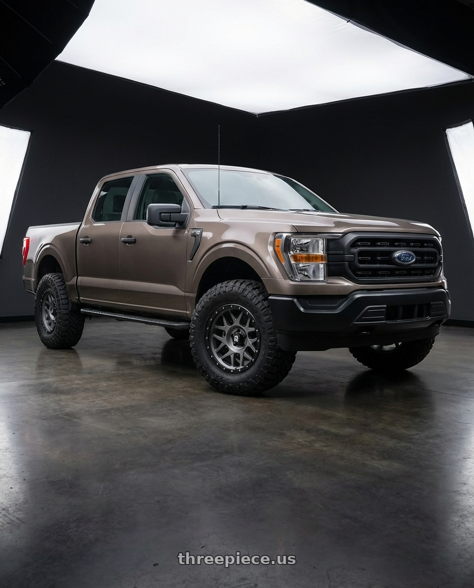 2013 Ford F-150 with XD XD127 BULLY 6X135 20X9 +0 MATTE GRAY BLACK RING wheels