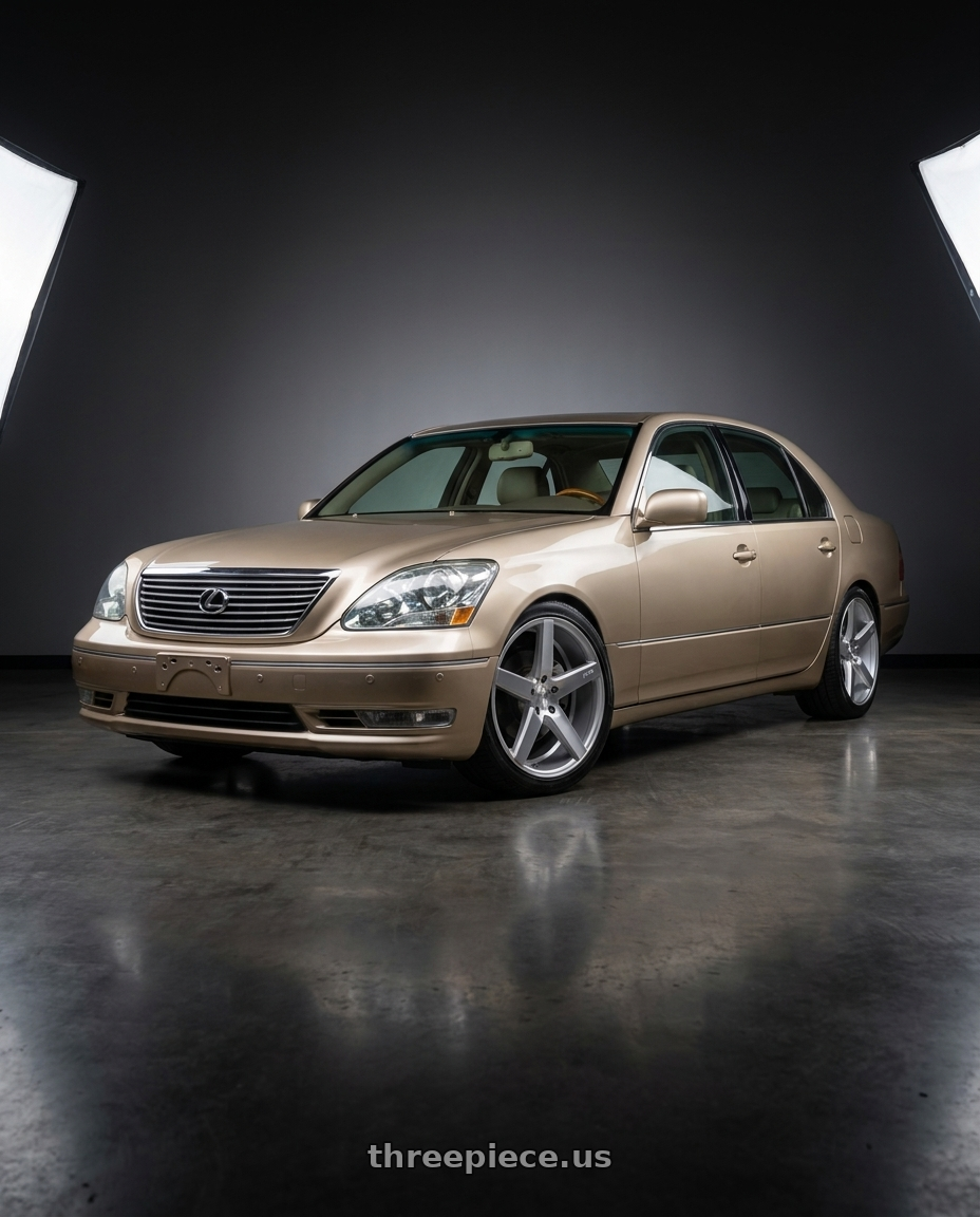 2001 Lexus LS430 Base Mystic with Niche 1PC M135 MILAN 5X114.3 19X8.5 +35 GLOSS SILVER MACHINED wheels