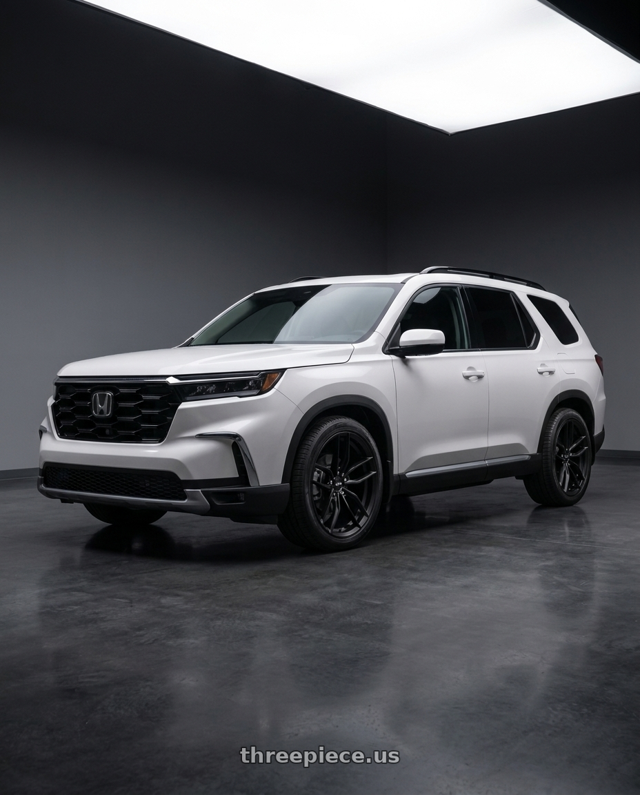2023 Honda Pilot with Niche 1PC M203 VOSSO 5X114.3 22X10.5 +40 MATTE BLACK wheels