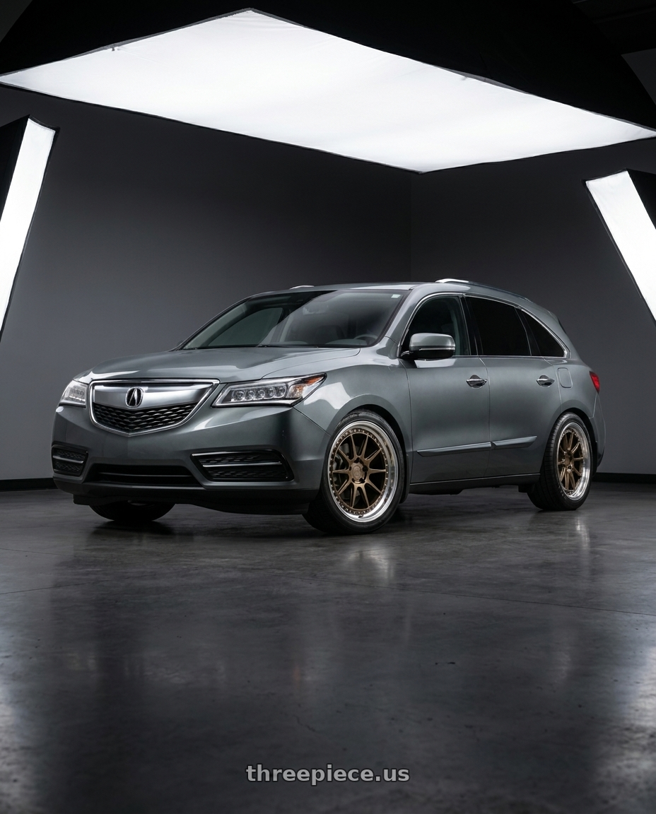 2014 Acura Mdx with Aodhan DS-X 5x114.3 19x8.5 +35 Bronze w/Machined Lip wheels