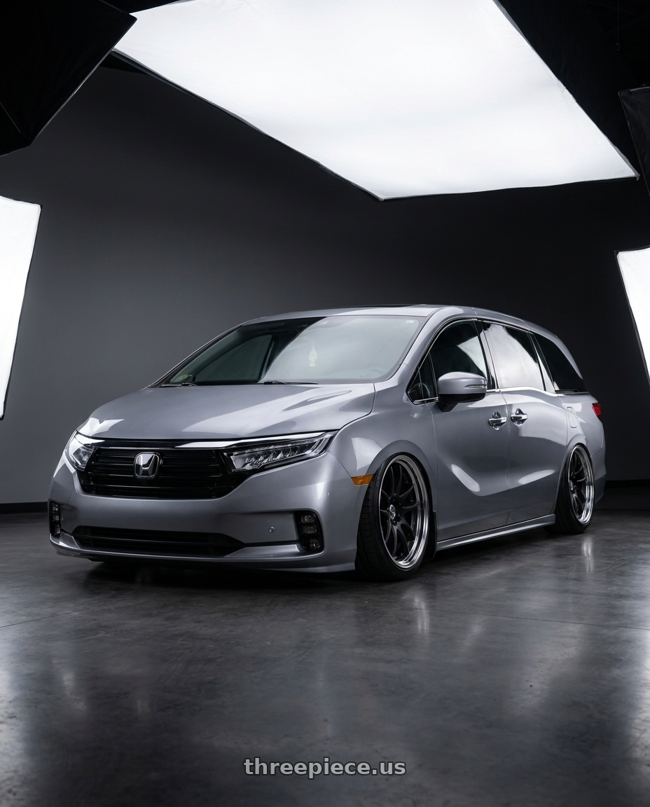 2024 Honda Odyssey with Work Cr 2P 5x120 20x8.0 +38 Matte Black wheels