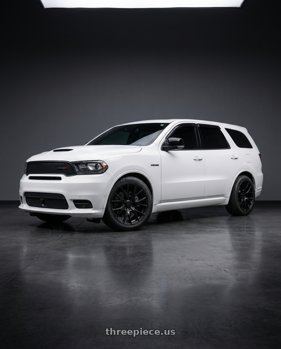 2020 dodge durango with Voxx Replica Track Hawk 5x127 20x10+50 Matte Black wheels