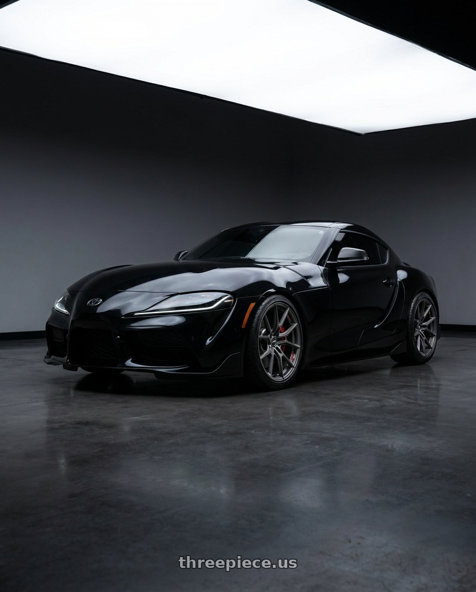 2026 toyota supra with Gram Lights 57FXZ Overseas Model 5x112 19x9.5+25 Matte Graphite wheels