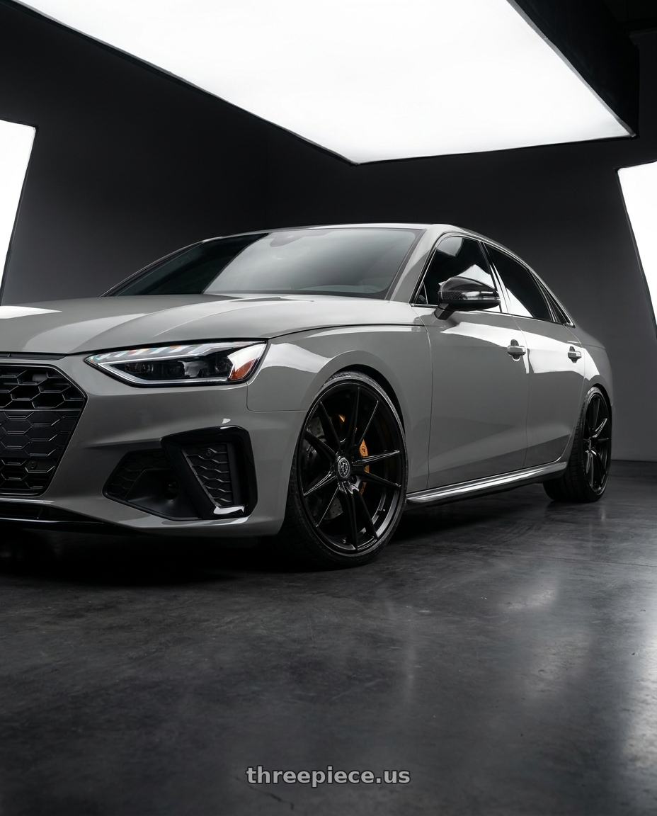 2021 Audi S4 Prestige with Rotiform RC199 KPR 5X112 20x9 +25 SATIN BLACK wheels