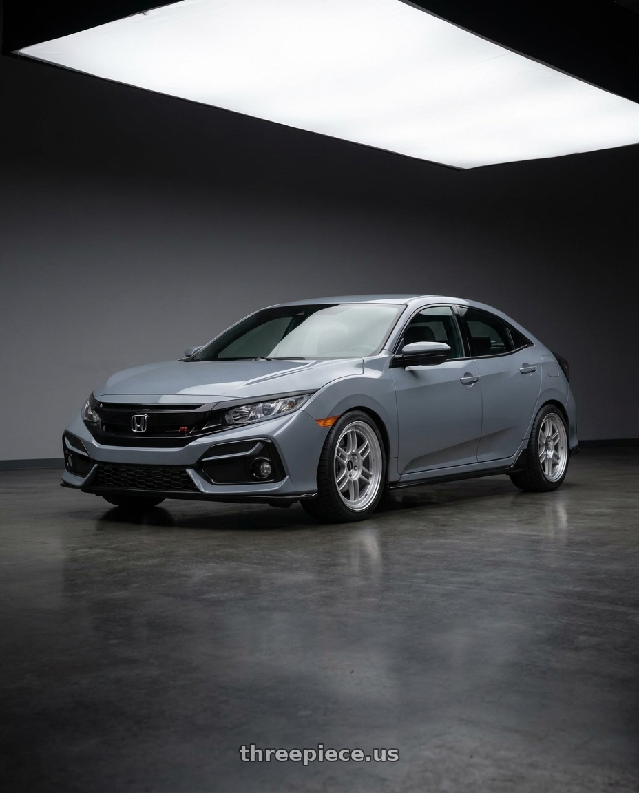 2021 Honda Civic Type R with Enkei RPF1 5x120 18x8.5+40 Silver wheels