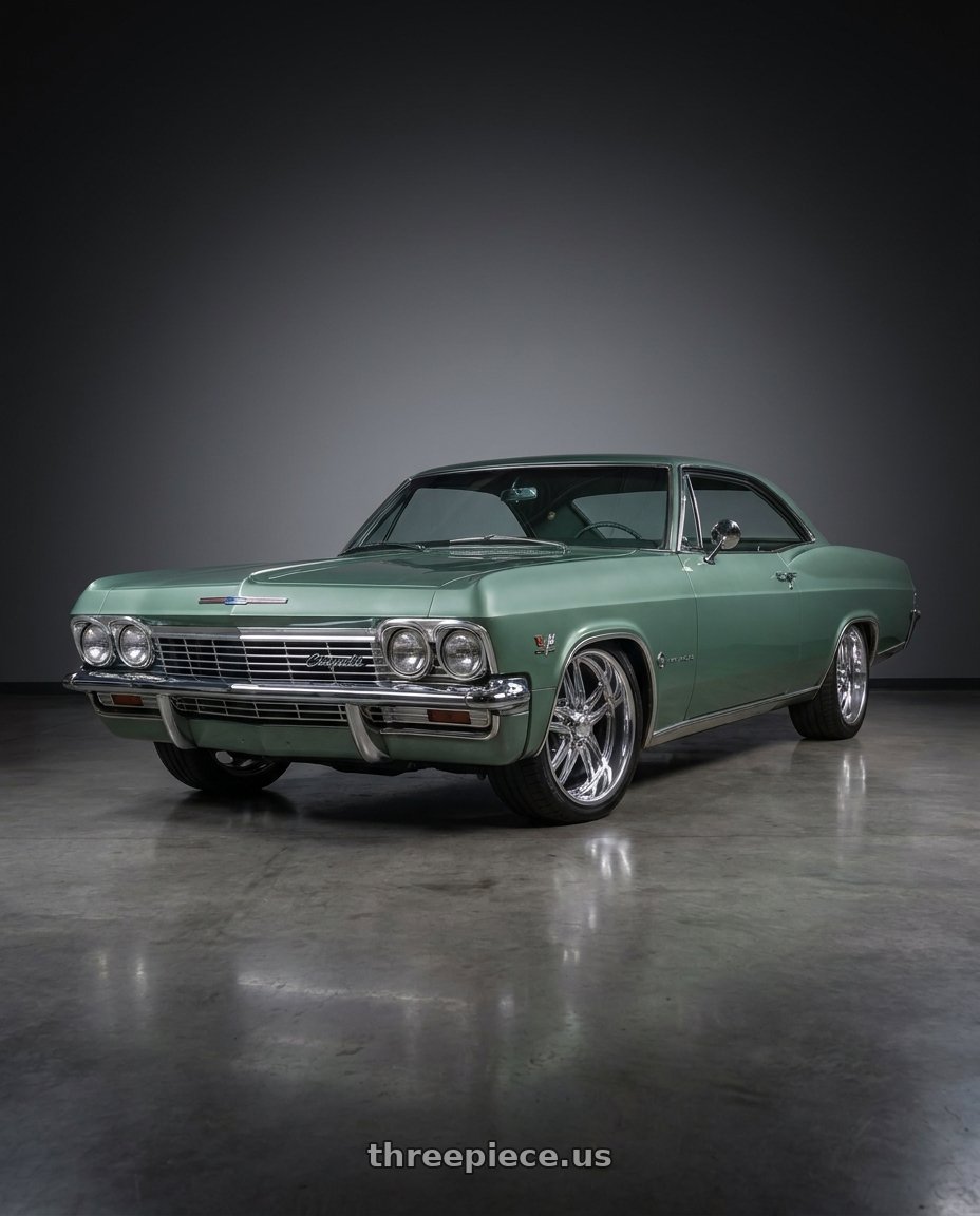 1965 Chevy Impala with US Mag 1PC U131 BULLET 5X120.65 20X8 +1 CHROME wheels