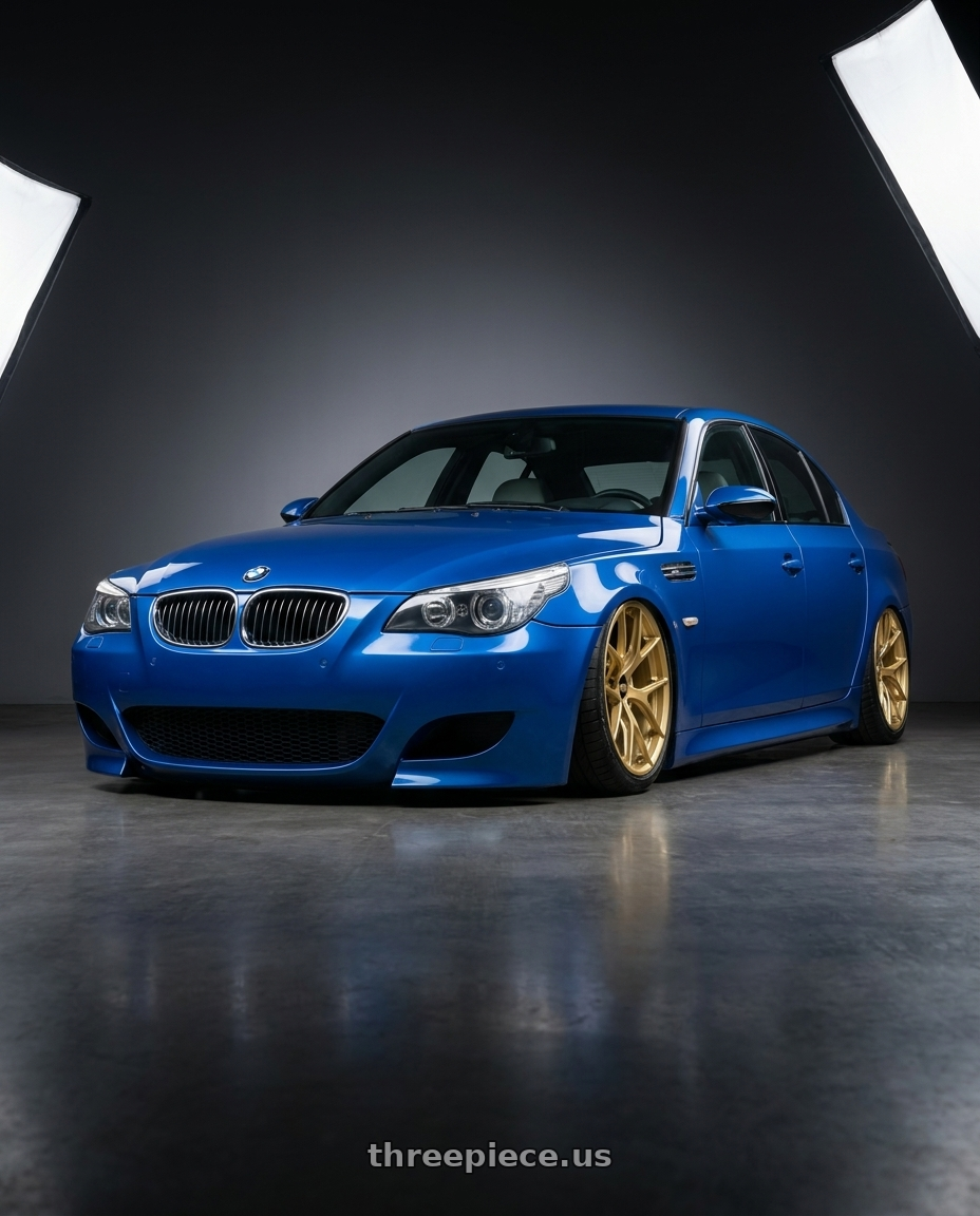 2010 BMW M5 E60 with BBS FI-R 5x120 19x10.5+35 Gold wheels