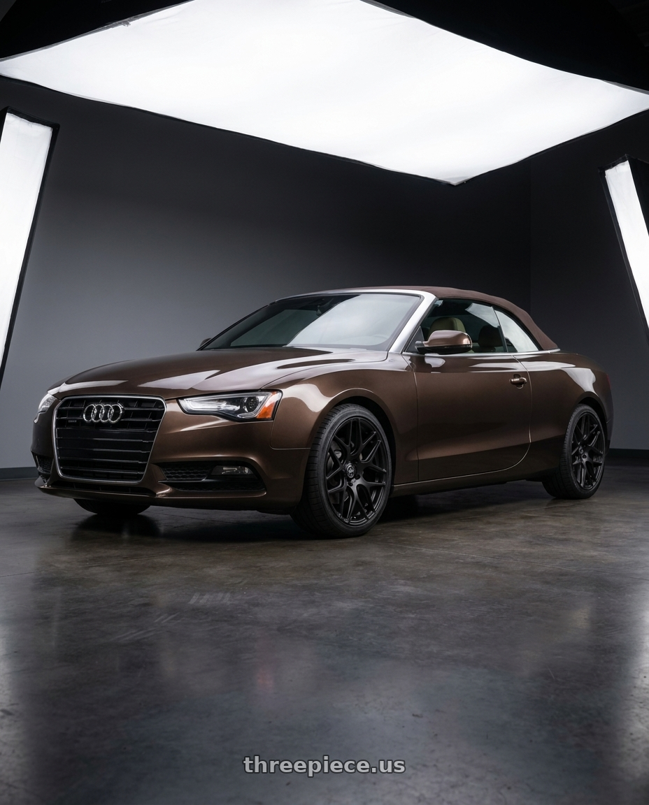 2013 Audi a5 cabriolet with MRR GF9 5x112 19x9.5  +40 Matte Black wheels
