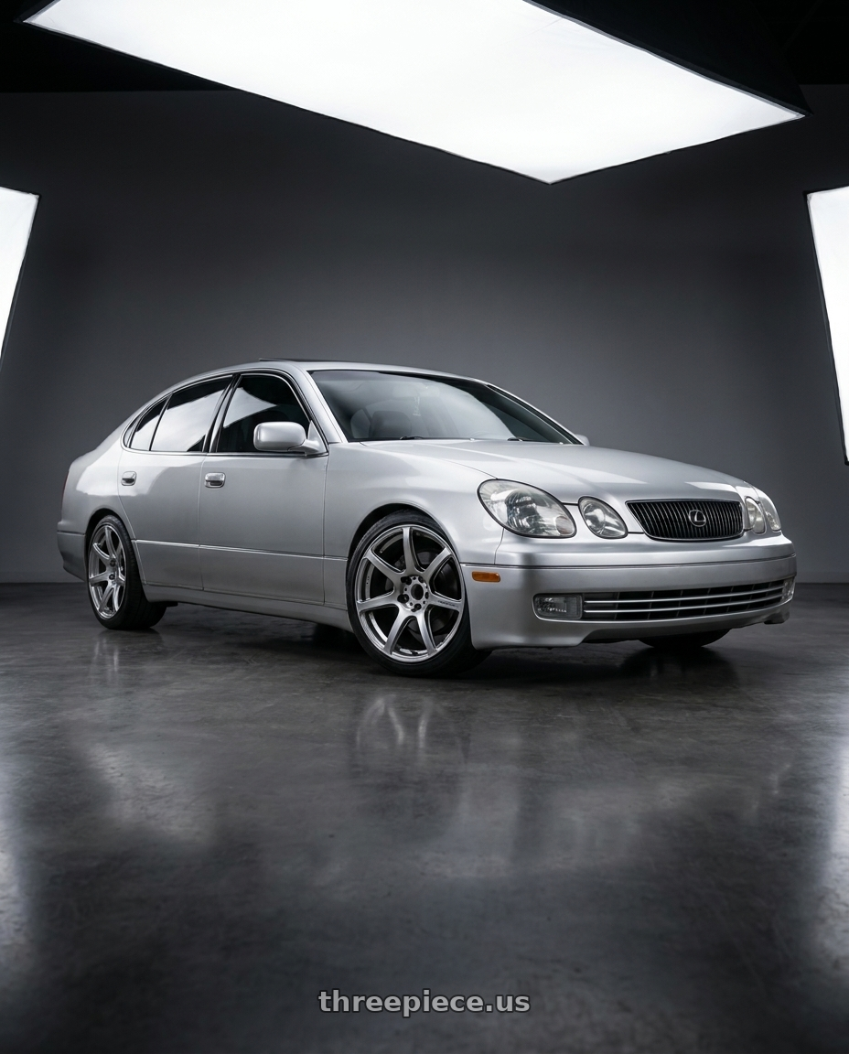 2001 Lexus Gs300  with Work Emotion T7r 5x114.3 18x9.5 +38 Gt Silver wheels