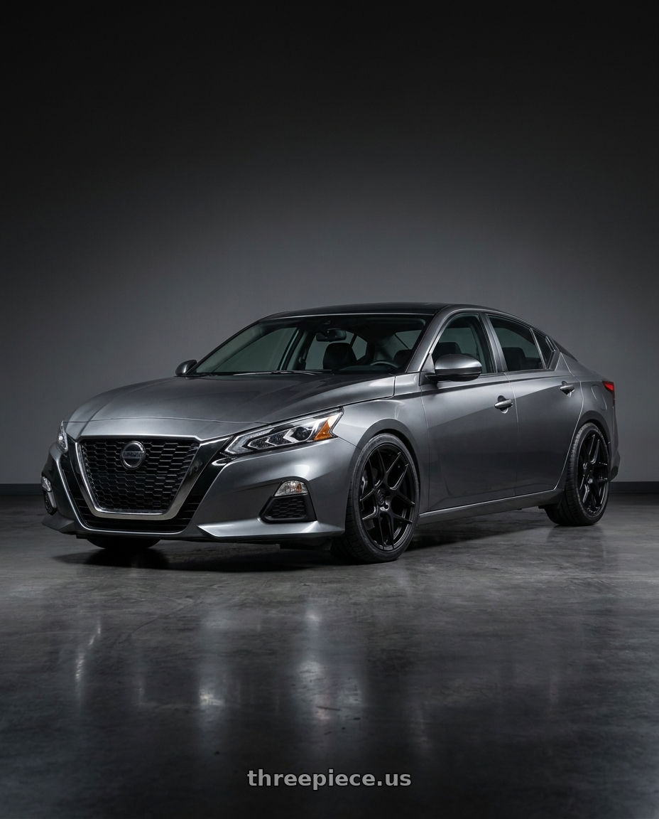 2021 Nissan Altima SV with Aodhan AFF2 5x114.3 19x9.5+35 Matte Black wheels