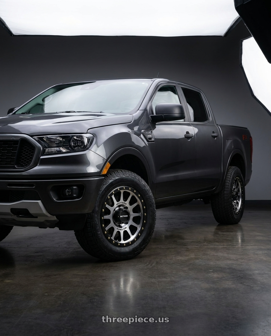 2021 Ford Ranger XL with Method Race Wheels 305MB NV 6x139.7 17x8.5 +0 MACHINED - MATTE BLACK LIP wheels