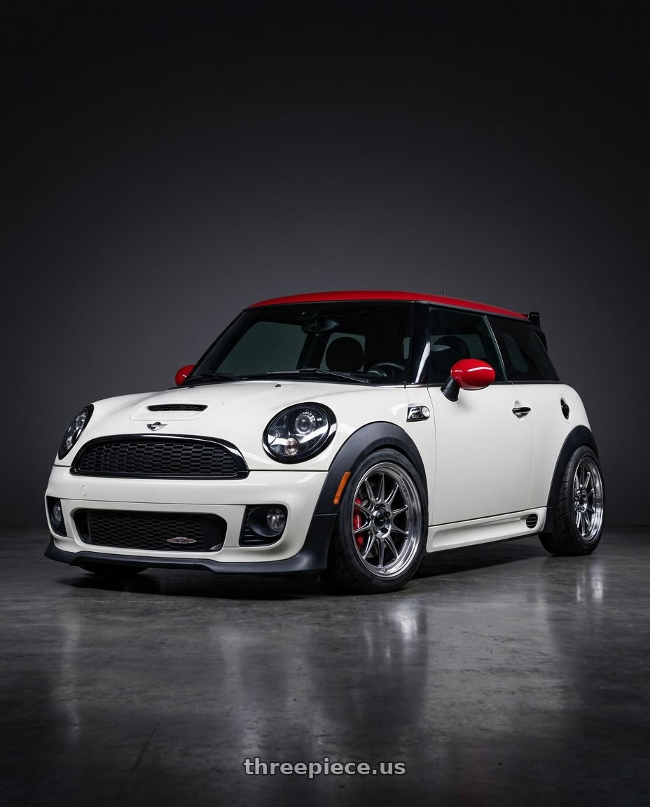 2013 Mini Cooper JCW Hardtop with Konig Countergram 5x112 19x8.5+43 Hyper Chrome / Machined Lip wheels