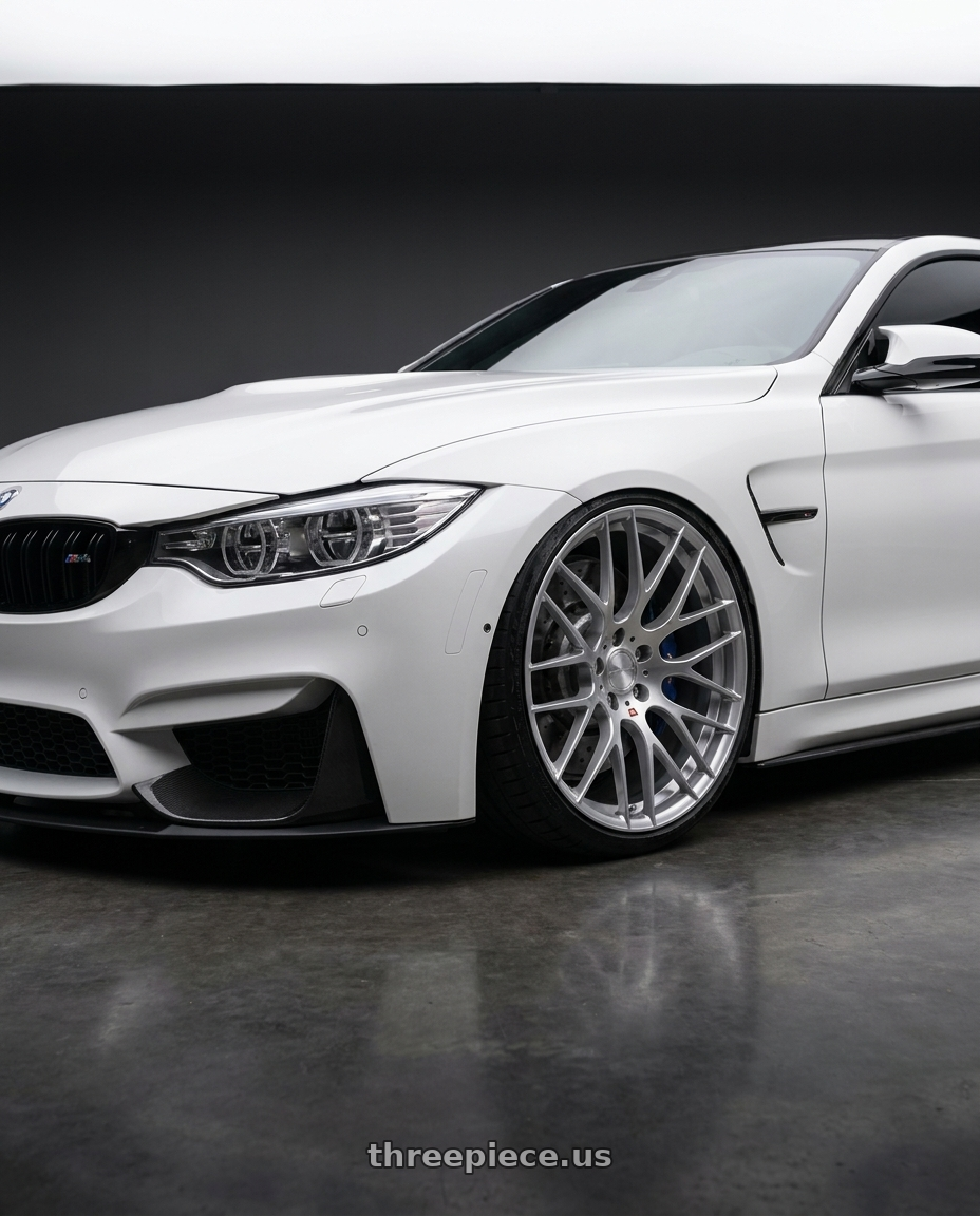 2018 BMW M4 F82 with Avant Garde Wheels M359 5X120 19x11 +25 Hyper Silver wheels
