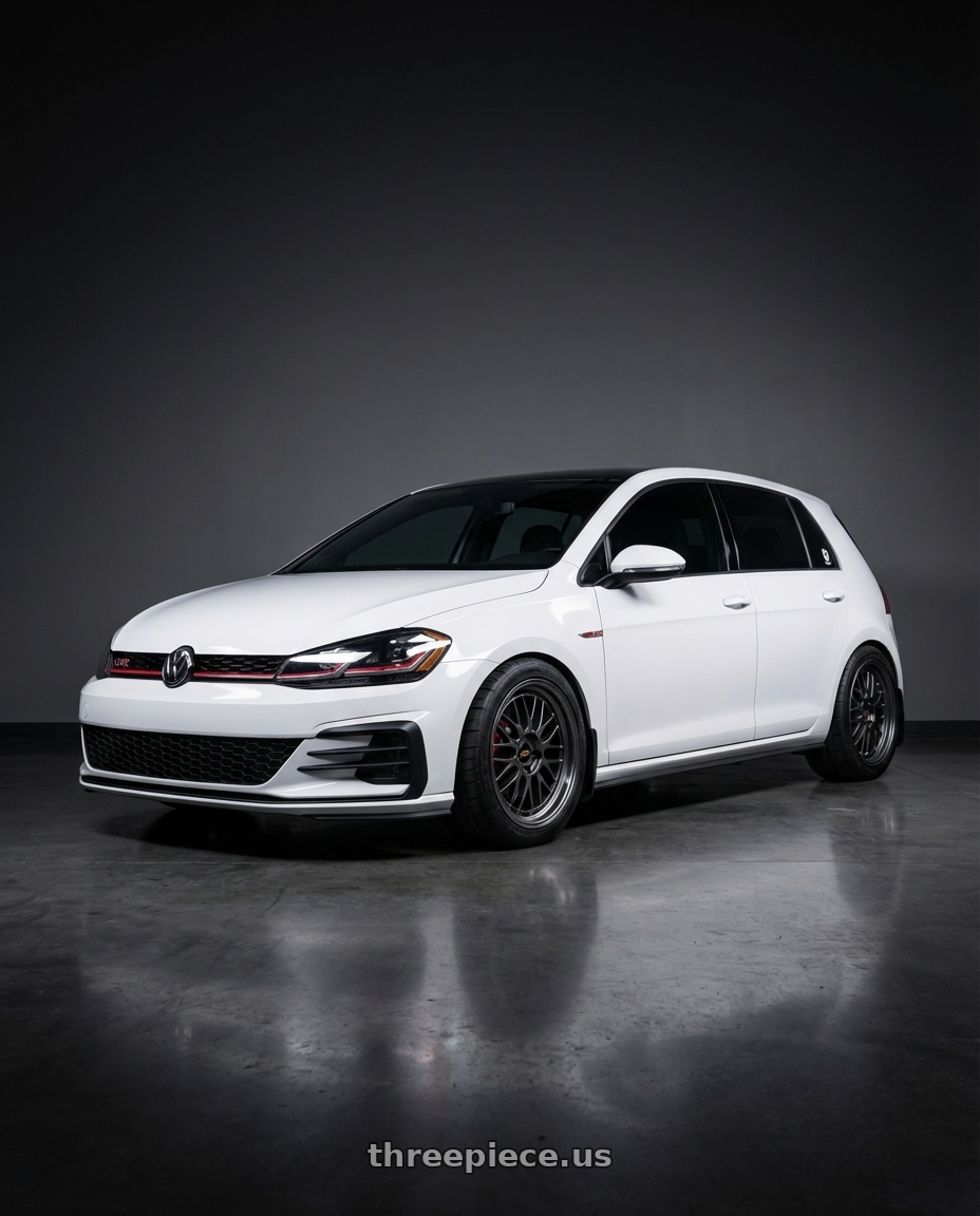 2019 Volkswagen Gti with BBS LM 5x114.3 18x8.0+35 Diamond Black wheels