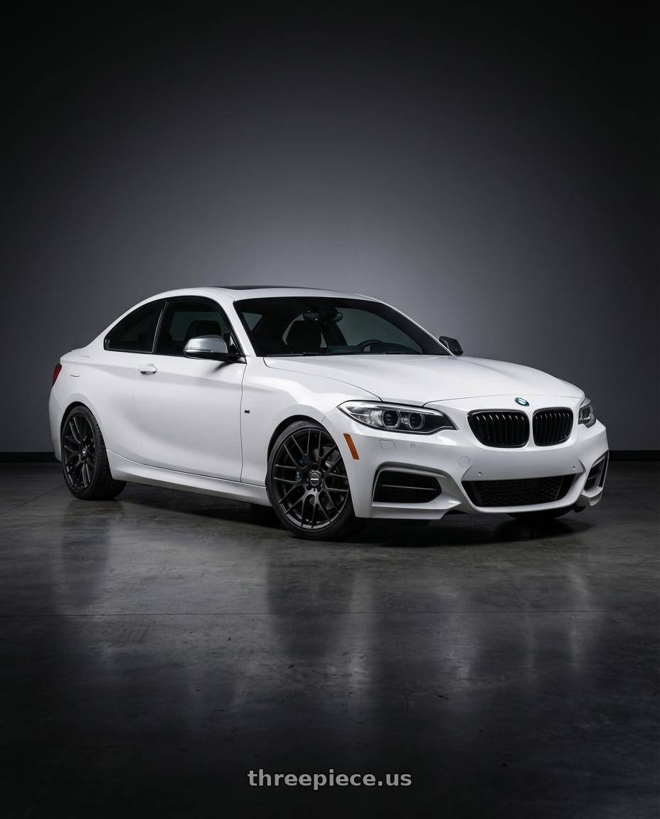 2018 BMW 2 Series F22 with Avant Garde Wheels M359 5X120 18x9.5 +22 Matte Black wheels