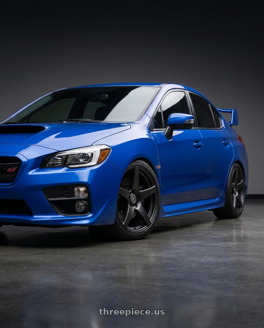 2018 Subaru WRX STI with Forgestar CF5 5x114.3 18x9 +35 Satin Black wheels