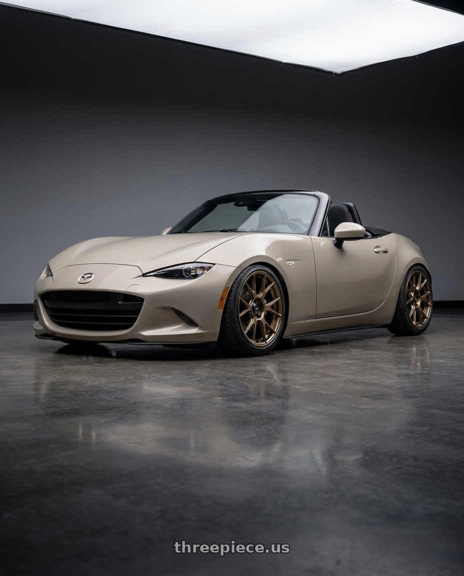 2021 Mazda MX-5 Miata ND with Konig Ampliform 5x114.3 17x8+40 Gloss Bronze wheels