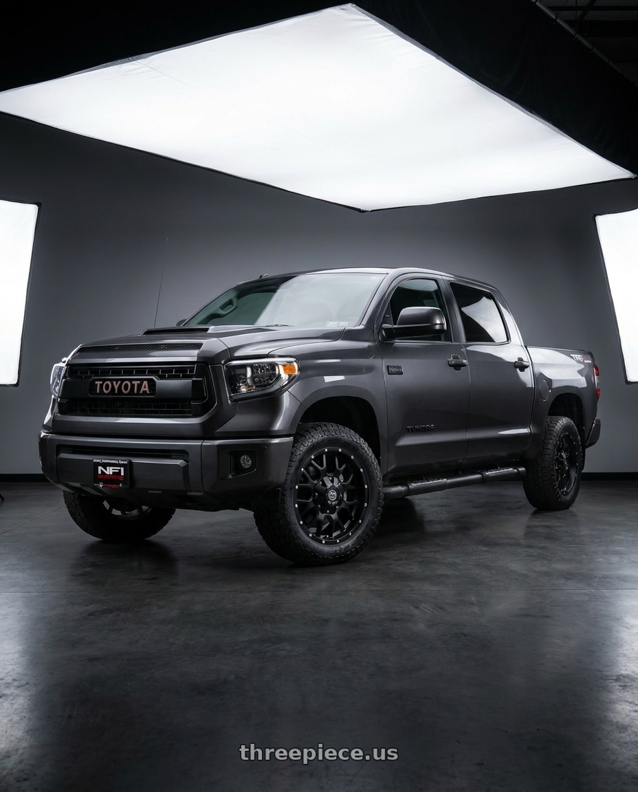 2018 Toyota Tundra 1794 Edition with Mayhem Warrior 8015 5x150/5x139.7 20x9+18 Matte Black wheels