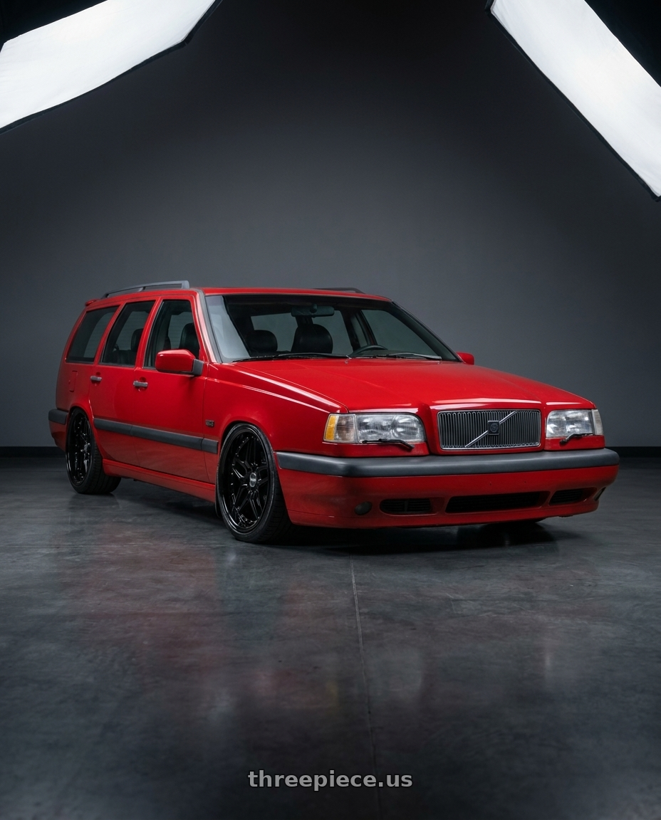 1994 Volvo 850 turbo wagon with ESR Wheels CS SERIES CS15 5x100 18x8.5 +30 Gloss Black wheels